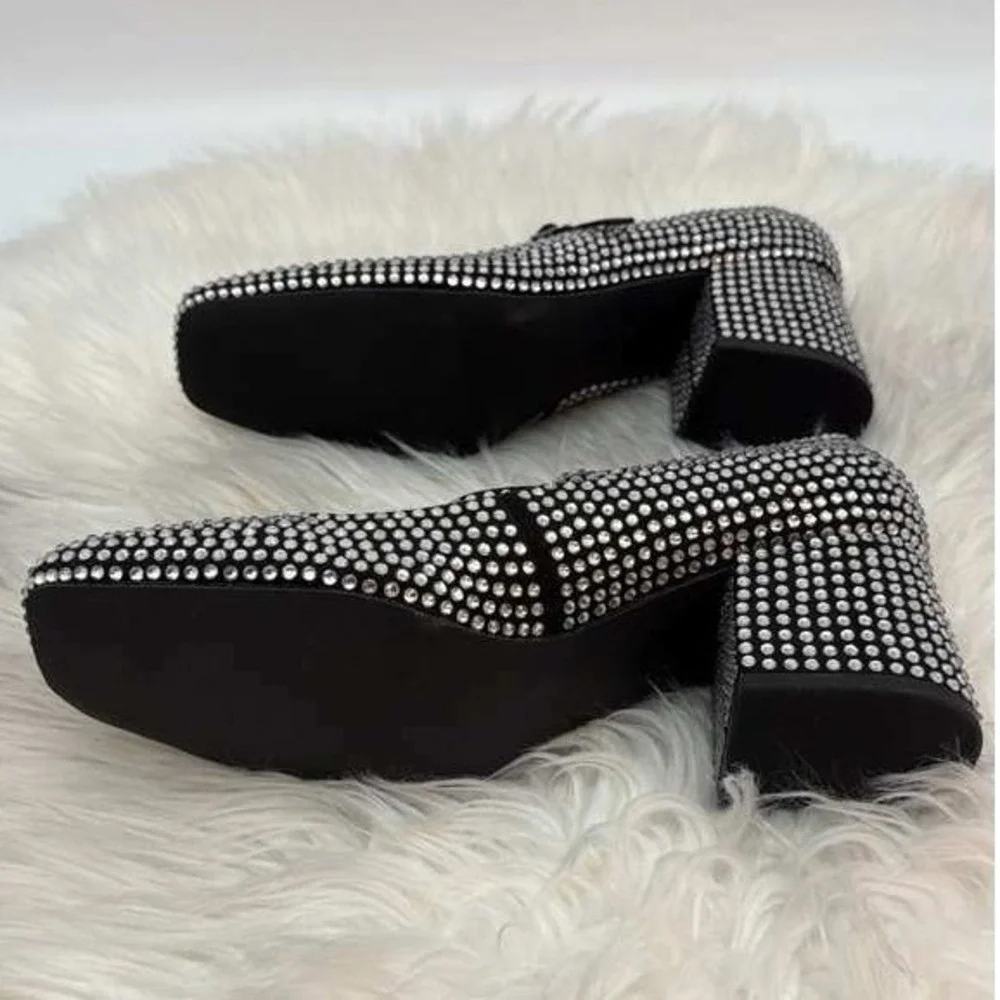 Steve Madden Black Multi Rhinestone Platform Sandals – Women's Size 10 –‎ NWT